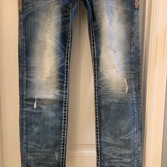 Rock Revival Sheen Straight Stretch Jean 36 x 32 - Picture 8 of 13